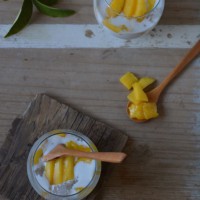 Coconut Mango and Sago Panna Cotta